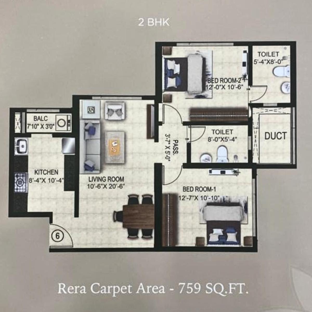 Ajmera-Arham-Floor-Plan-2-BHK-759-Sqft